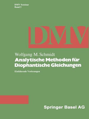 cover image of Analytische Methoden für Diophantische Gleichungen